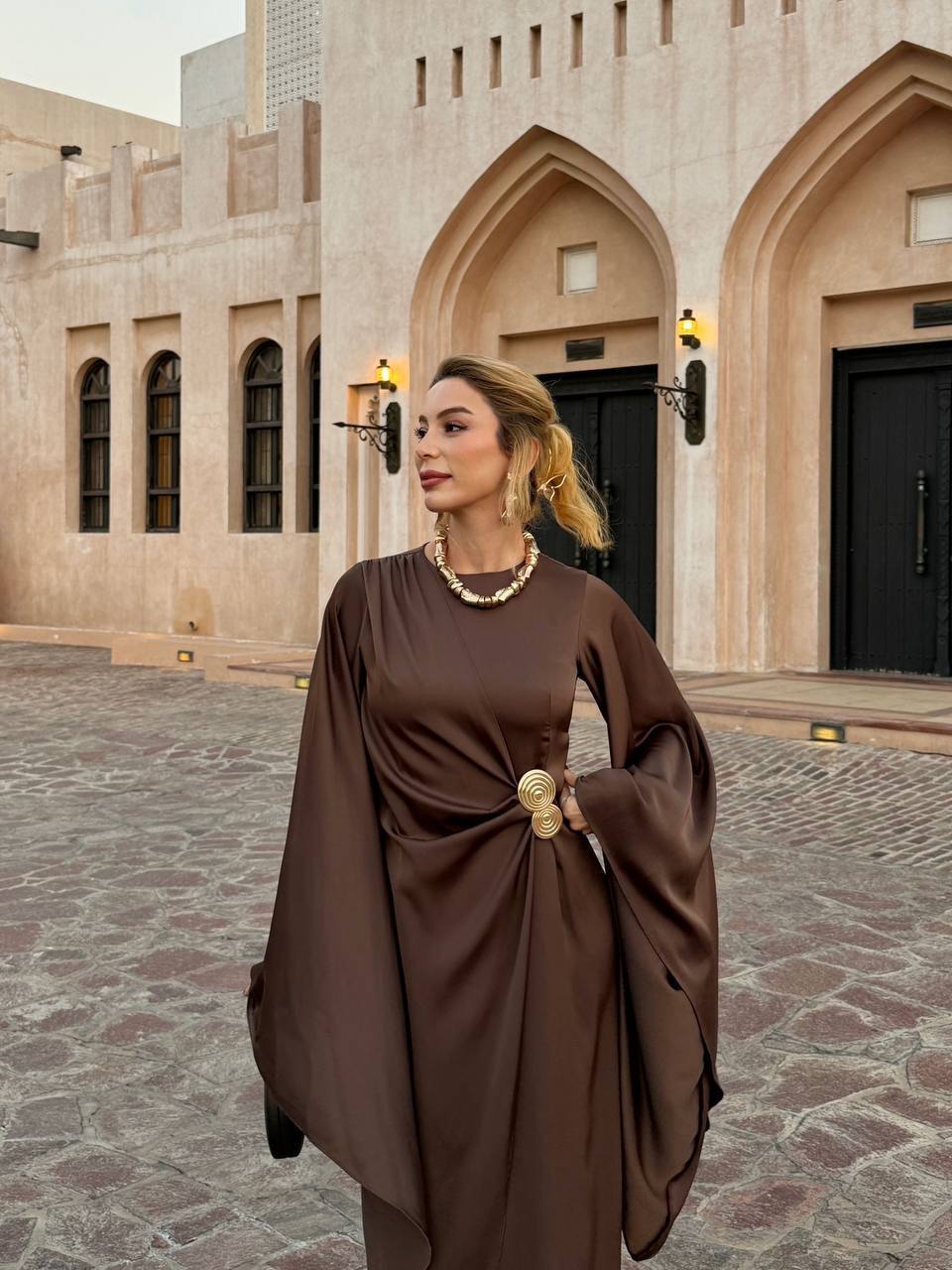 Luna Satin Kaftan