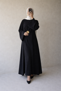 Noir Brooch Abaya Set