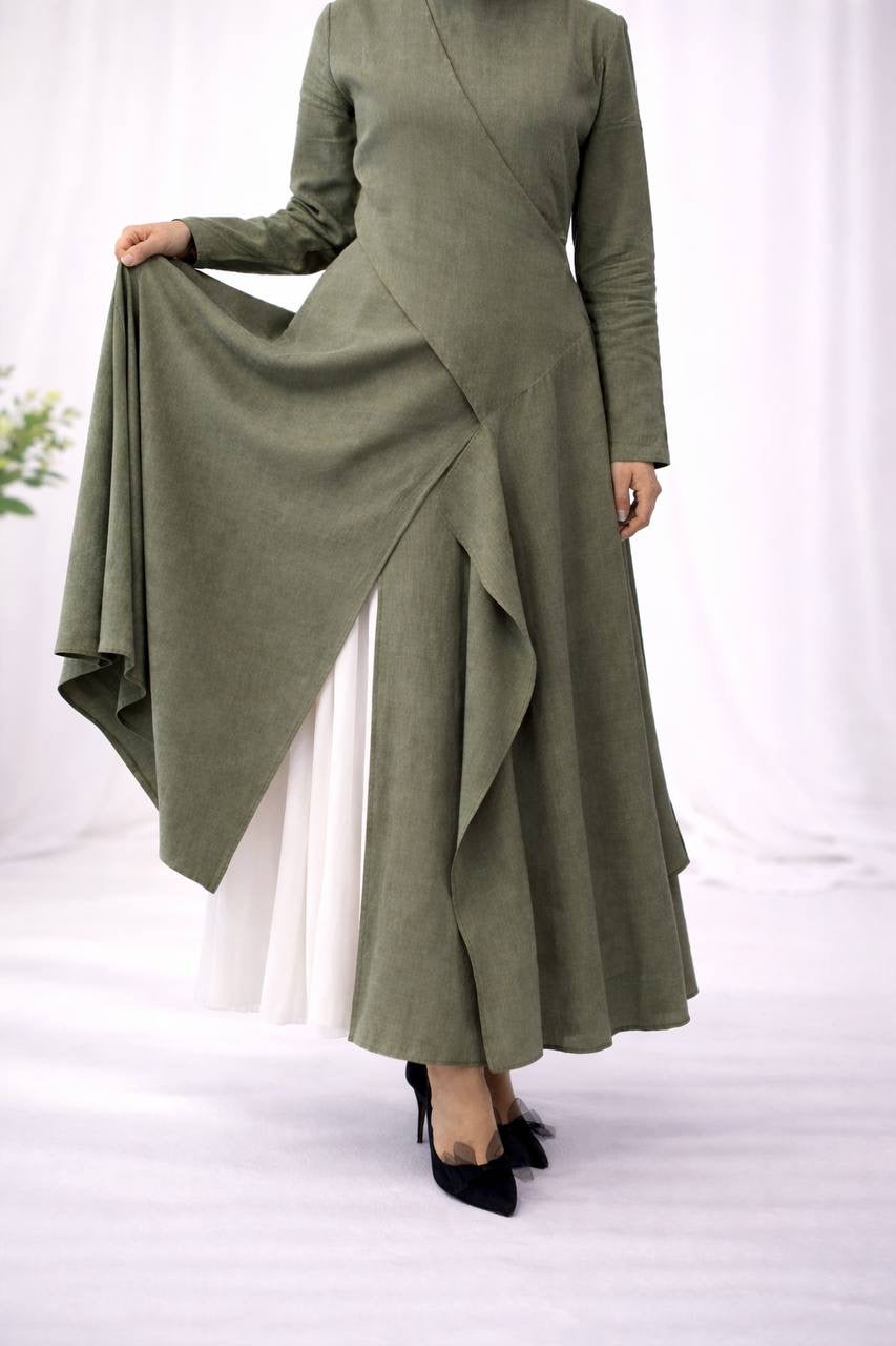 Zina Wrap-Front Dress